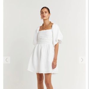 White linen mini dress from DISSH, only worn once